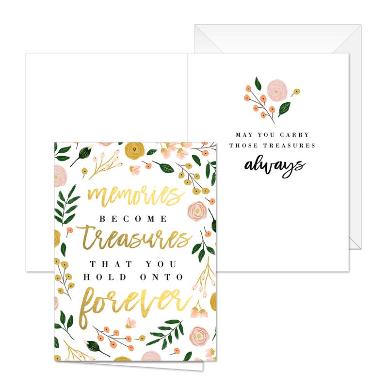 Canopy Street Modern Floral Sympathy Cards / 25 Loss Grief Comfort Cards / 5 Floral Thinking Of You Greeting Card Designs / 4 5/8" x 6 1/4" Condolences Note Cards - Image 5
